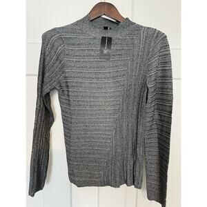 INC International Concepts Women's Top Size Large NWT Metallic Sparkle $79 MSRP